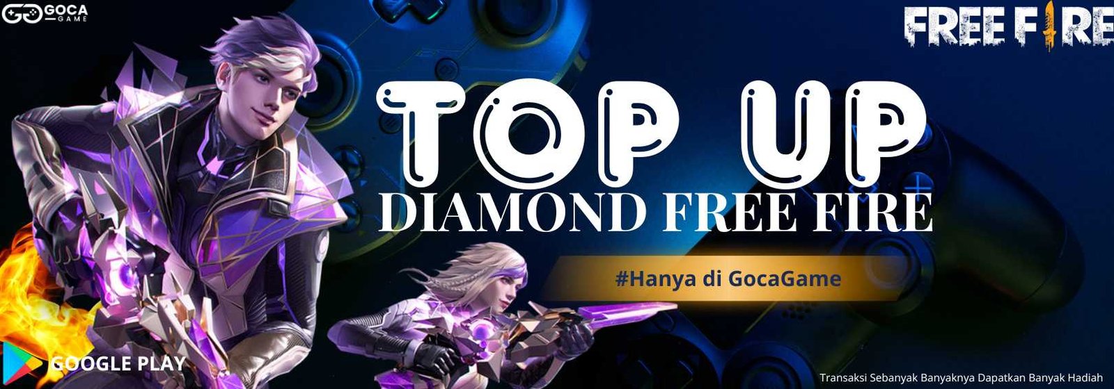 Top Up FREE FIRE GOOGLE PLAY Termurah, Bisa Pakai Pulsa & Terpercaya